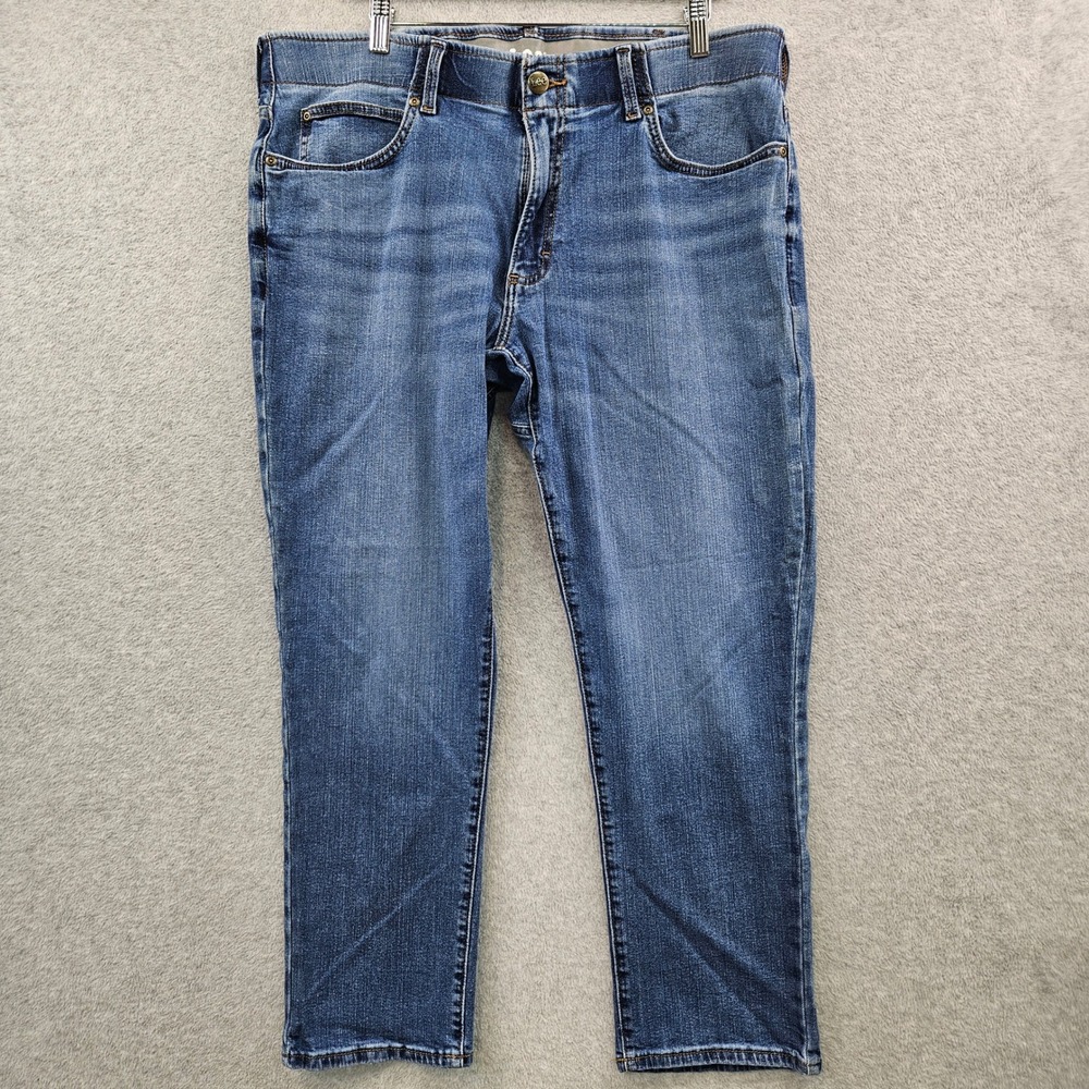 LEE Straight Taper STRETCH Normcore Denim Jeans Men 38x30 FIT 38x28 Workwear